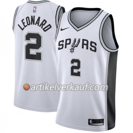 NBA San Antonio Spurs Trikot Kawhi Leonard 2 Nike 2017-18 Weiß Swingman - Herren